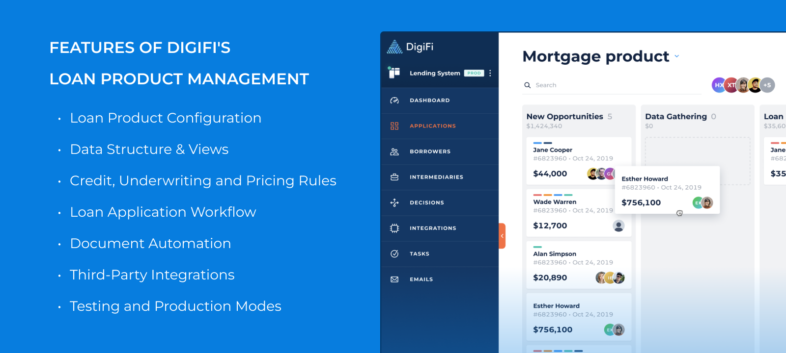 Features of DigiFi's Loan Product Management